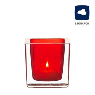 LEONARDO glaskoch Tischlicht Cube Teelicht 8cm Kerze