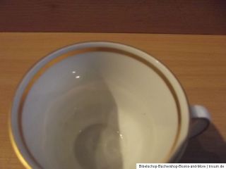 alte Kaffeetassen Porzellan Goldrand weiß Original Winterling