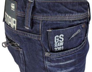star Raw Denim Jeans straight fit dunkel blau NEU 50625 4268 89 alle