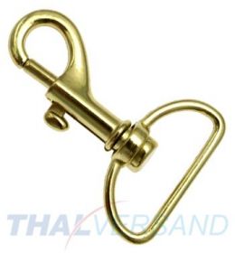 10x Karabinerhaken 25 x 45mm Gold Karabiner 4522510