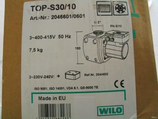 Neue Wilo Pumpe Top S30/10 mit Dichtsatz PN 6/10 G2 Zoll OVP NEU (H