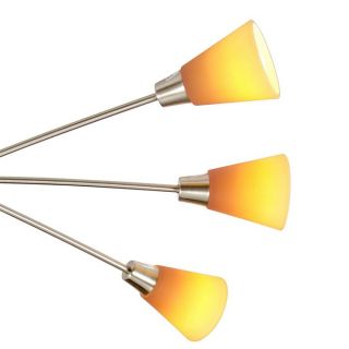 ENERGIESPAR Decken Lampe Nickel Chrom 6x9W Deckenlampe Leuchte Schirm