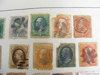 Alte USA Sammlung aus Schwaneberger Album Briefmarken / old USA stamps