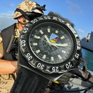 BREITLING Uhr DPW Black Steel Unica FF.AA Somalia Military watch