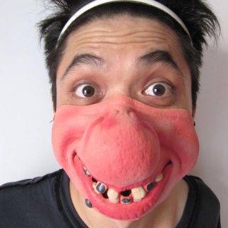 Halloween Crazy Funny Big Nose and ugly teeth Ball party Polyester