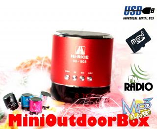 Kar@Kas * Mini OutdoorBox Hi Rice SD 808 in ROT+ 2GB VW USB Stick
