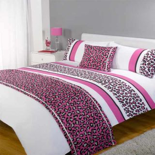Bettwäsche Set Leopard  Bed In A Bag Komplett Set   Pink  Super