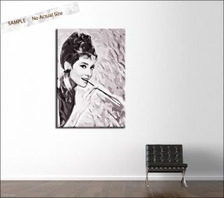 Audrey Hepburn 80x55cm Leinwand Canvas Bild dvd foto Poster Art Canvas