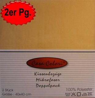 2er Set Kissenbezug, Kissenhüllen 40x40 od. 40x80 od. 80x80cm