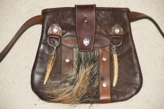 Ledertasche Kilttasche LARP Sporran Gürtel Gürteltasche