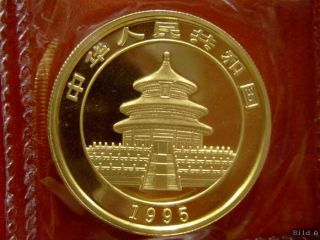 Sie erhalten 1 Unze 100 Yuan Gold China Panda 1995 in Originalfolie
