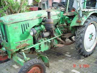 Schlueter Traktor Oldtimer SF 201 C unverbastelter Scheunenfund Motor