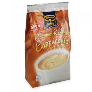 10 EUR/kg) 5x Krüger Family Caramel Krokant Cappuccino 500g