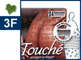 Secura TOUCHE 24 Kondome mit Rippen und Noppen #817