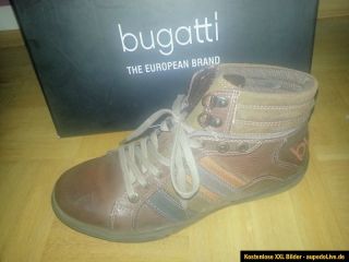 Bugatti Herren Boots, King Nappa , Halbshuhe, Braun/Orange Gr.42 NEU