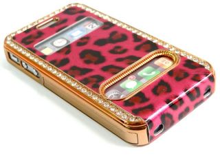 iPhone 4 S ETUI TASCHE LEO Cover hard Case Hülle strass bling TOUCH