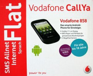 Vodafone 858 Smart black CallYa Paket Android Handy NEU