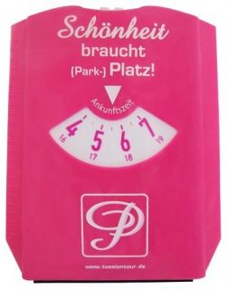 Parkscheibe Tussi on Tour pink Eiskratzer Gummiabzieher