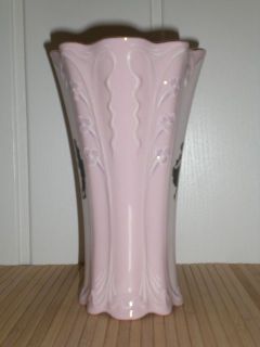 Rosa Porzellan von H&C Vase mit Scherenschnitt