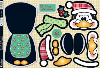 Weihnachtswobbler Patric the Pinguin incl. Schaukelkarte 849