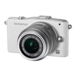 Olympus PEN E PM1 12.3 MP Digitalkamera   Weiß (Kit m/ 14 42mm