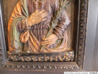 Heiliger Josef mit Lilie Holz geschnitzt 18Jh. org. Fassung