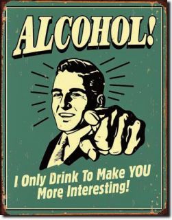 Alkohol Bar Retro Kneipen Schild Comic Plakat *873