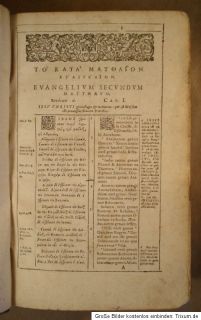 1590 Biblia graeca latina Novum Testamentum Bible Bibel Schweinsleder