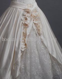 WD0921 Blumenträger Brautkleid mit straßsteinchen