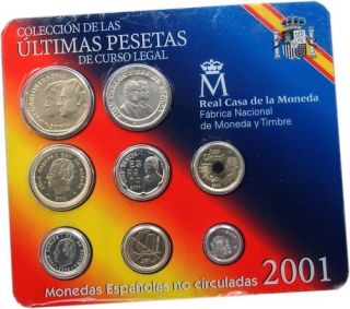 Spanien Kursmünzensatz/KMS 2000 2001 891 Pesetas i2