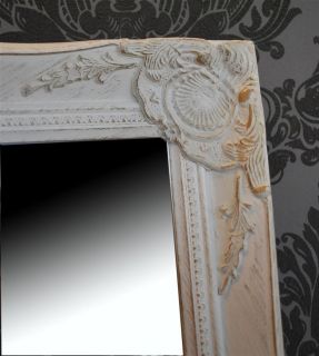 Spiegel Wandspiegel CELINE Barock antik weiß 150 x 60 cm
