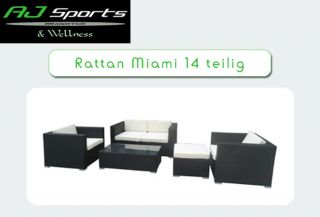 Rattan Lounge Möbel Couch Sitzgruppe Garten Garnitur