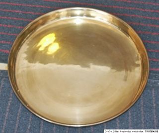 Messing Tablett Schale rund Durchmesser 33 cm alt antik edel glänzend