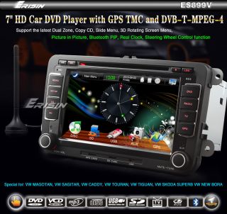 ES899EU 7 HD Car DVD Player GPS Sat Nav TMC DVB T MPEG 4 VW PASSAT