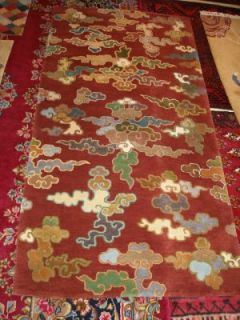 Orig. Tibet Teppich ca. 90 x 180 cm Wolle