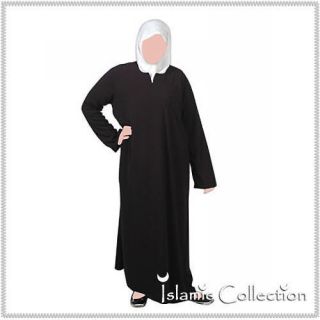 Einfache Abaya   Schwarz   Jilbab Hijab Islamische Kleidung 16 3001