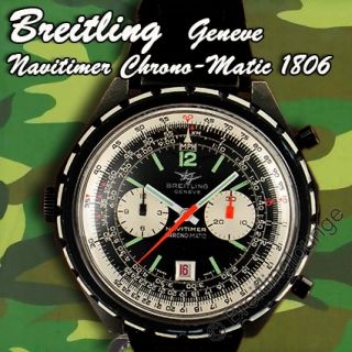 BREITLING Uhr Navitimer Black Steel Chrono Matic 1806 aus 1969 *große