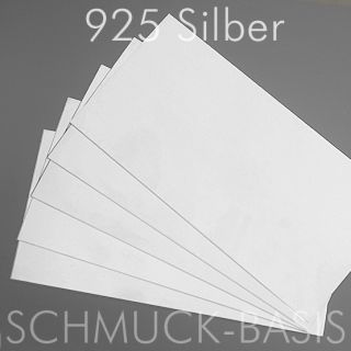 Silber Blech (0,6 mm) 100 x 50 mm; 925 Silber; Sterlingsilber