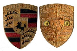 Original altes Porsche Wappen Haubenwappen 924 944 911