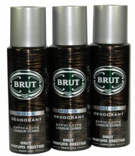 BRUT Deodorant Bodyspray MUSK, 3x200ml (100ml2,16)