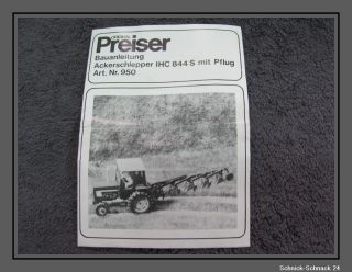 Preiser 950 IHC Ackerschlepper mit Anbaupflug Landsberg   H0 *OVP