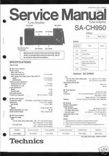Technics Orig. Service Manual für SA CH950 SA CH 950