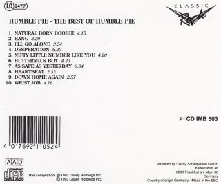 HUMBLE PIE   CD   THE BEST OF HUMBLE PIE