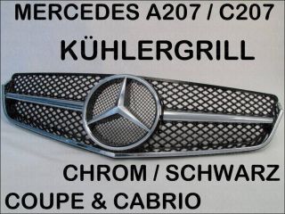 MERCEDES W207 A207 C207 COUPE/CABRIO KÜHLERGRILL CHROM SCHWARZ GRILL