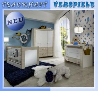 NEU* Babyzimmer in weiss   Strukturesche Kleiderschrank Wickelkommode
