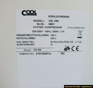COOL Design Line CD 350 Gastronomie Getränke Vitrinen Kühlschrank