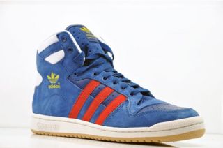 Adidas Decade HI Blau Rot Gr 46 UK 11 * Top Ten Forum Hi Top Sneaker