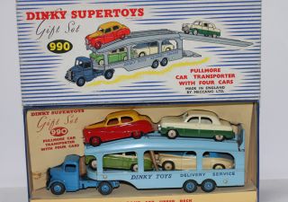 DINKY TOYS 990 PULLMORE BEDFORD CAR TRANSPORTER WITH 4 CARS GIFT SET