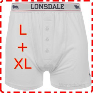 Lonsdale 2 Boxer Boxershorts Größe L XL Shorts Unterhose weiß