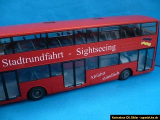 Rietze 187   DN 95 / Doppelstock Bus in rot  Stadtrundfahrt 